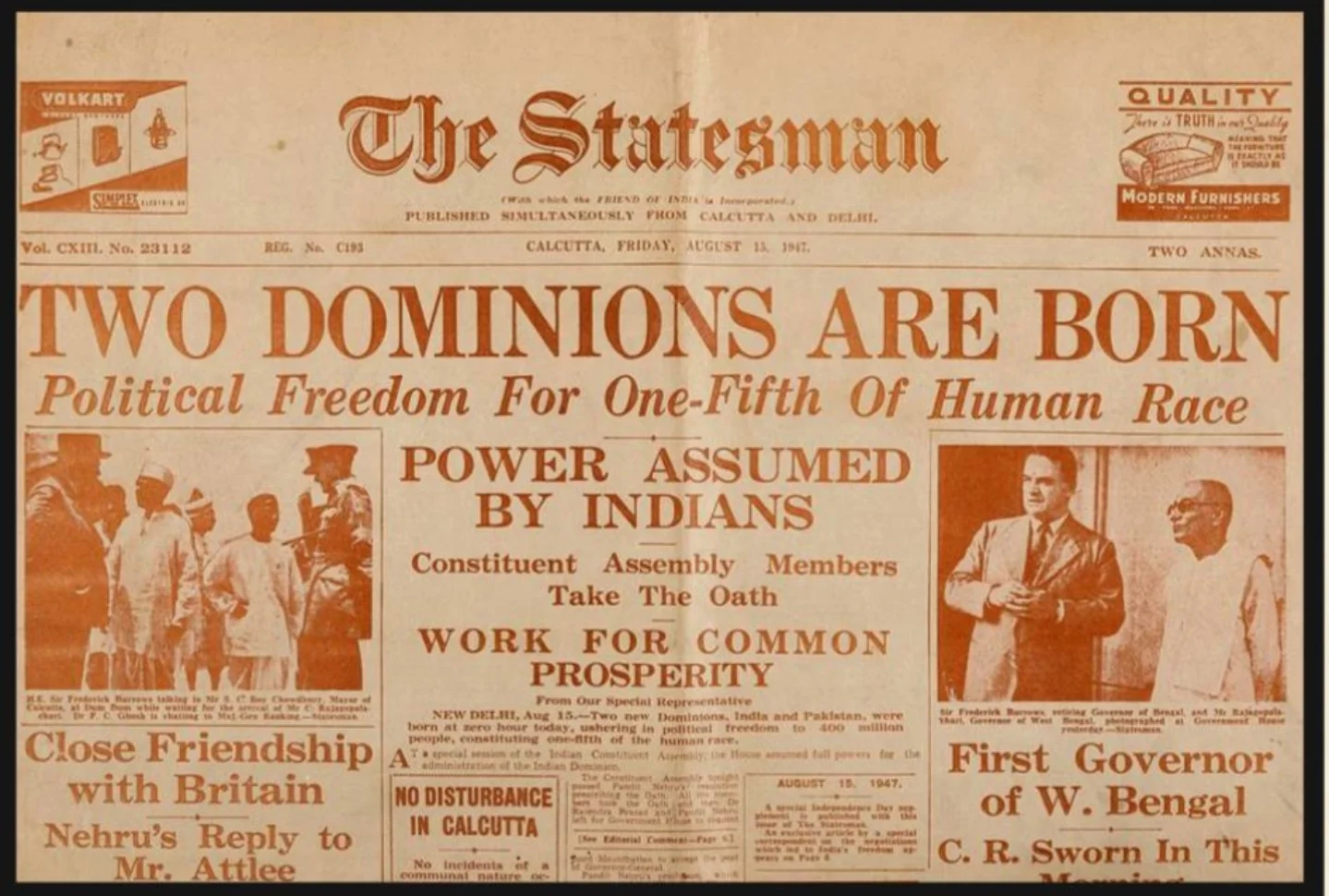 The Statesman, August 15, 1947
